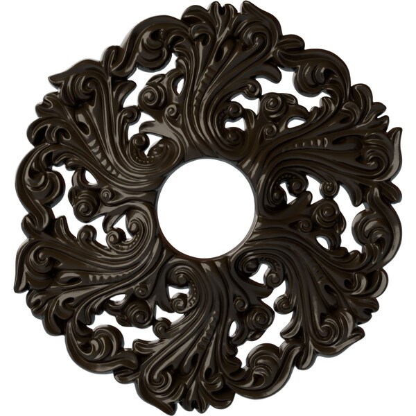 Ekena Millwork Orrington Ceiling Medallion (Canopies up to 4 3/4"), 19 5/8"OD x 4 3/4"ID x 1 3/4"P, Stone Hearth CM19ORSHF - main
